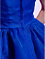  A-line Bateau Neck Short/Mini Organza Over Satin Cocktail Dress