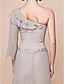  Sheath/Column One Shoulder Floor-length Chiffon And Stretch Satin Mother Of The Bride Dress