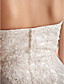  A-line Strapless Chapel Train  Taffeta Wedding Dress