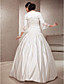  A-line Sweetheart Floor-length Lace And Satin Wedding Dress