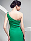  Sheath/Column One Shoulder Chiffon Evening Dress With Sweep/Brush Train