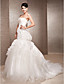  A-line Strapless Chapel Train  Taffeta Wedding Dress