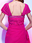  Sheath/Column Off-the-shoulder Knee-length Chiffon Cocktail Dress