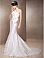  Trumpet/Mermaid Strapless Court Train Taffeta Wedding Dress