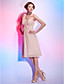  A-line Halter Knee-length Chiffon Cocktail Dress