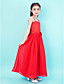  Chiffon Ankle-length Spaghetti Strap Junior Bridesmaid Dress