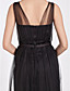  Sheath/Column Floor-length Tulle And Satin Bridesmaid Dress With Straps