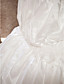  A-line Square Neck Sweep/Brush Train Taffeta Wedding Dress