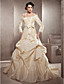  A-line Off-the-shoulder Court Train Taffeta Wedding Dress