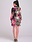  TS Digital Pleated Flow Dress With Belt