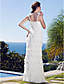  Sheath/Column Straps Floor-length Chiffon Wedding Dress