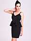  ts trendy ärmellose Rüschen Taillenkleid