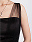  Sheath/Column Floor-length Tulle And Satin Bridesmaid Dress With Straps