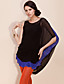  ts cor bloco camisa de tule longa