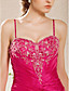  A-line Spaghetti Straps  Floor-length Taffeta  Tulle Evening Dress