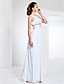  Sheath/Column Jewel Neck Floor-length Chiffon Evening Dress