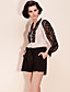  puff ts camisa blusa de encaje de gasa