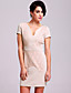  TS Heart-shaped Lace Sheath Dress