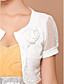 de manga corta de gasa / algodón con flores / botton chaquetas de novia / abrigos