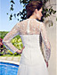  Sweetheart Neck Lace And Chiffon Wedding Dress With Sweep/Brush Train
