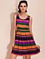  TS Irregular Stripe Swing Dress