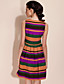  TS Irregular Stripe Swing Dress