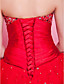  Ball Gown Strapless Sweetheart Floor-length Satin Tulle Evening Dress