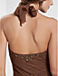  A-line Halter Tea-length Chiffon Evening Dress