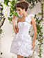  Ball Gown One Shoulder Short/Mini Taffeta Wedding Dress