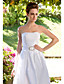  A-line Strapless Ankle-length Taffeta Wedding Dress