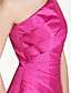  Sheath/Column One shoulder Short/Mini Stain Bridesmaid Dress