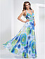  Sheath/Column Halter Floor-length Chiffon Evening Dress