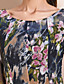  impressão ts vestido de renda de impressão