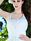  Sheath/Column Straps Sweep / Brush Train Chiffon Wedding Dress