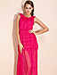 ts ruffle krage maxi kjole (flere farger)