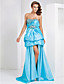  A-line Sweetheart Asymmetrical Taffeta Evening Dress