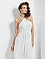  a-line Juwel bodenlangen Chiffon Abendkleid