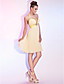  A-line Halter V-neck Knee-length Chiffon Cocktail Dress