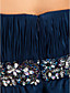  uma linha strapless do assoalho-comprimento chiffon vestido de noite