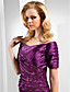  bainha / coluna off-the-ombro assoalho-comprimento de cetim vestido de noite