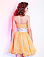  A-line Sweetheart Knee-length Organza Cocktail Dresses
