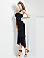  Sheath/Column One Shoulder Asymmetrical Jersey Evening Dress
