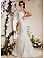  Trumpet/Mermaid High Neck Court Train Lace Tulle Wedding Dress