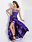  A-line Sweetheart Asymmetrical Taffeta And Charmeuse Evening Dress
