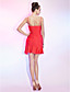  Trumpet/Mermaid Spaghetti Straps Short/Mini Chiffon Cocktail Dress