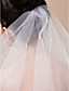  una capa de longitud hermosa punta de los dedos boda velo
