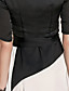  TS Asymmetrical Color Blocking  Dress
