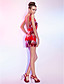  Sheath/Column Scoop Short/Mini Sequined Cocktail Dress