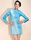  TS Elegant Lace Long-sleeved Dress