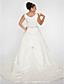  KÄTHE - Abito da Sposa in Raso (Taglia Forte)